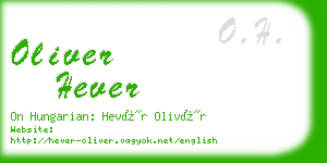 oliver hever business card